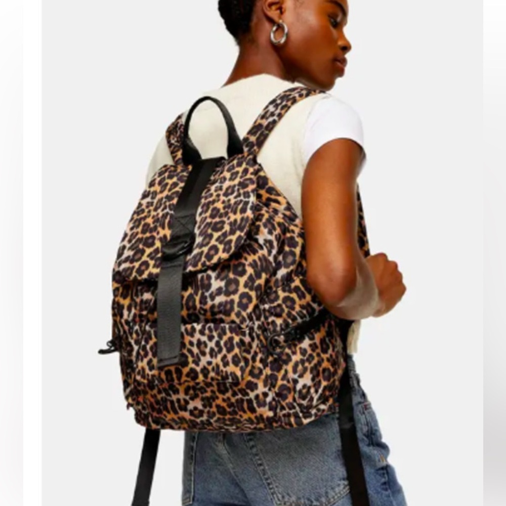 Topshop Leopard Print Backpack